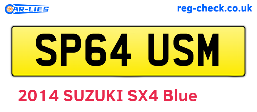 SP64USM are the vehicle registration plates.