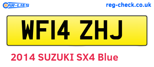 WF14ZHJ are the vehicle registration plates.
