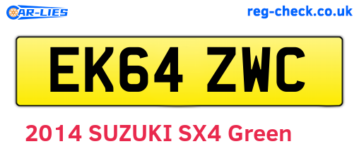 EK64ZWC are the vehicle registration plates.