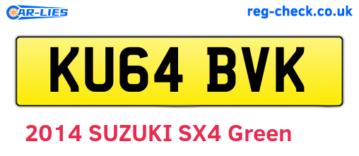 KU64BVK are the vehicle registration plates.