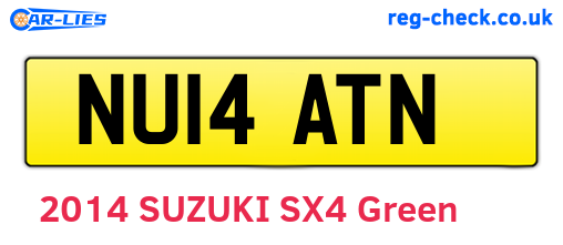 NU14ATN are the vehicle registration plates.
