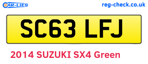 SC63LFJ are the vehicle registration plates.