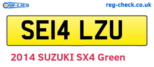 SE14LZU are the vehicle registration plates.