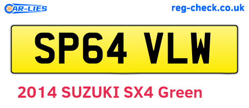 SP64VLW are the vehicle registration plates.