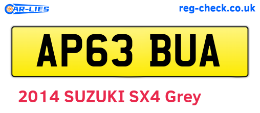 AP63BUA are the vehicle registration plates.