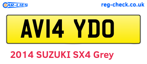 AV14YDO are the vehicle registration plates.