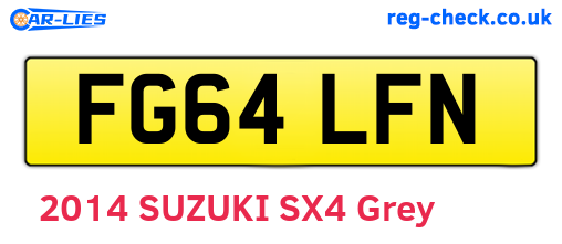 FG64LFN are the vehicle registration plates.