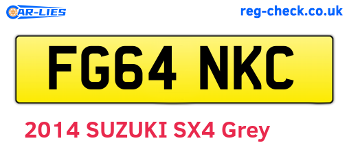 FG64NKC are the vehicle registration plates.