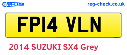 FP14VLN are the vehicle registration plates.