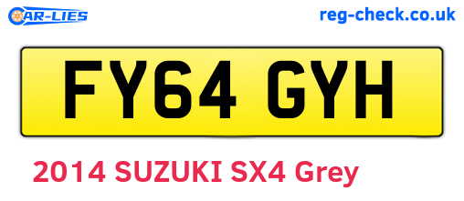 FY64GYH are the vehicle registration plates.