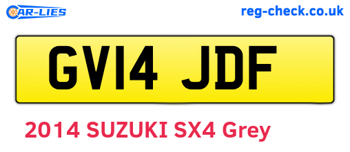 GV14JDF are the vehicle registration plates.