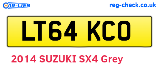 LT64KCO are the vehicle registration plates.