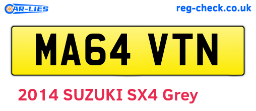 MA64VTN are the vehicle registration plates.