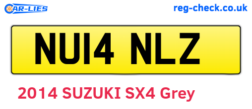 NU14NLZ are the vehicle registration plates.