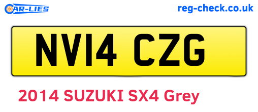 NV14CZG are the vehicle registration plates.