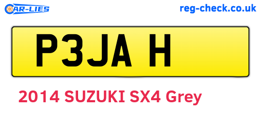 P3JAH are the vehicle registration plates.