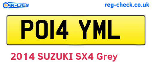 PO14YML are the vehicle registration plates.