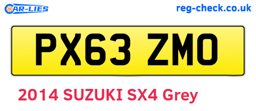 PX63ZMO are the vehicle registration plates.