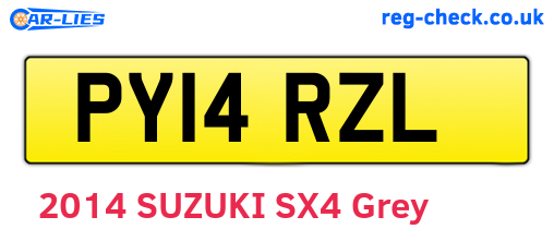 PY14RZL are the vehicle registration plates.