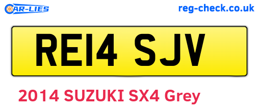 RE14SJV are the vehicle registration plates.
