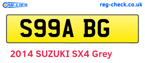 S99ABG are the vehicle registration plates.