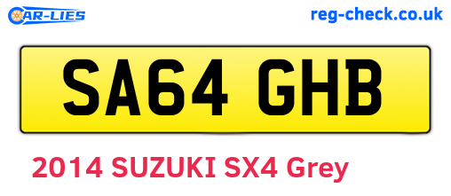 SA64GHB are the vehicle registration plates.