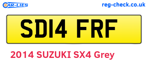 SD14FRF are the vehicle registration plates.