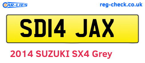 SD14JAX are the vehicle registration plates.