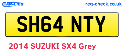 SH64NTY are the vehicle registration plates.