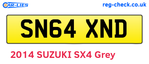 SN64XND are the vehicle registration plates.