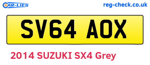 SV64AOX are the vehicle registration plates.