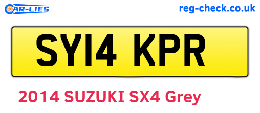 SY14KPR are the vehicle registration plates.