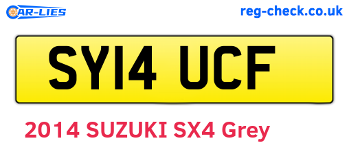 SY14UCF are the vehicle registration plates.