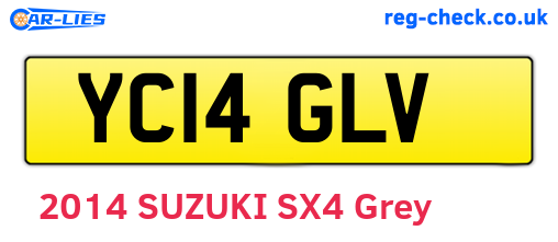 YC14GLV are the vehicle registration plates.