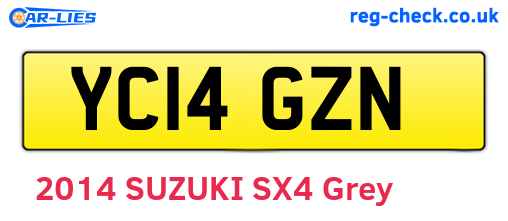 YC14GZN are the vehicle registration plates.
