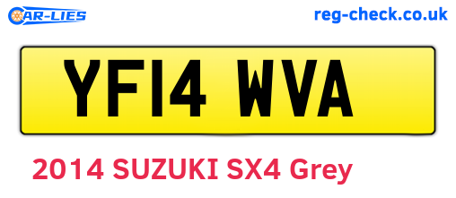 YF14WVA are the vehicle registration plates.
