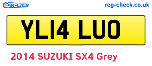YL14LUO are the vehicle registration plates.