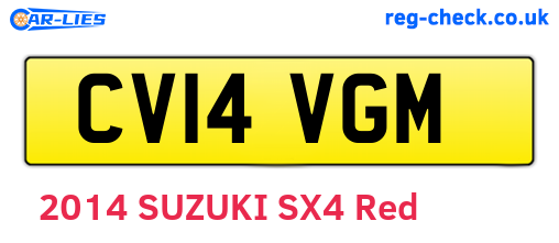 CV14VGM are the vehicle registration plates.