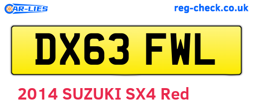 DX63FWL are the vehicle registration plates.