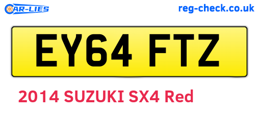 EY64FTZ are the vehicle registration plates.