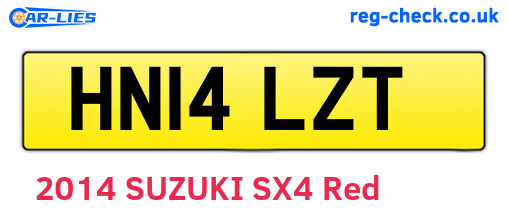 HN14LZT are the vehicle registration plates.