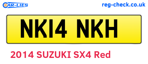 NK14NKH are the vehicle registration plates.
