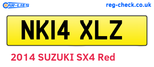 NK14XLZ are the vehicle registration plates.