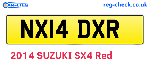 NX14DXR are the vehicle registration plates.
