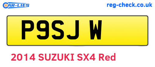 P9SJW are the vehicle registration plates.
