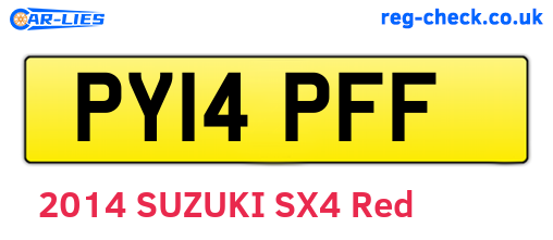 PY14PFF are the vehicle registration plates.