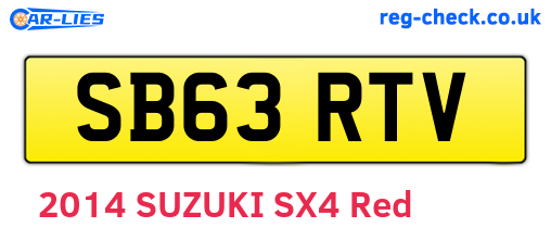 SB63RTV are the vehicle registration plates.