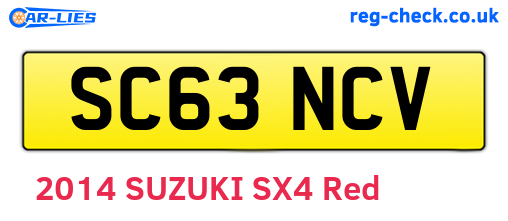 SC63NCV are the vehicle registration plates.