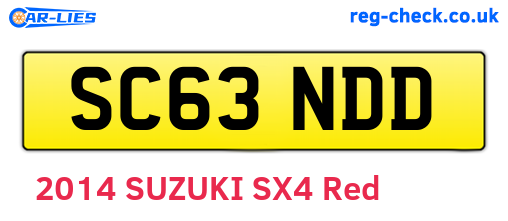 SC63NDD are the vehicle registration plates.