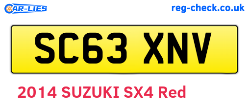 SC63XNV are the vehicle registration plates.